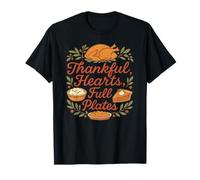 Thankful Hearts Full Plates Costume del Ringraziamento Maglietta