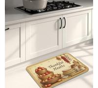 Thankful Hearts Tappetini da cucina per pavimento, tappeti decorativi imbottiti antiscivolo rustici con motivo a cuori, lavabili, comodi, per lavelli da cucina e lavanderia, 50 x 79 cm