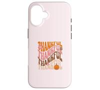 Thankful Love Fall Thanksgiving Retro Aesthetic Custodia per iPhone 16