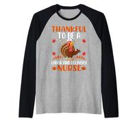 Thankful To Be A Labour And Delivery Nurse Thanksgiving Maglia con Maniche Raglan