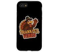 Thankful Vibes - Cappello da pellegrino vintage per il Ringraziamento, tacchino Custodia per iPhone SE (2020) / 7/8