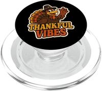 Thankful Vibes - Cappello da pellegrino vintage per il Ringraziamento, tacchino PopSockets PopGrip per MagSafe