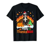 Thanksgiving Bernese Mountain Happy Christmas Thanksmas Maglietta