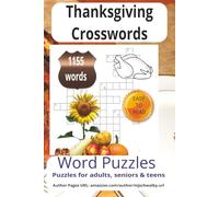 Thanksgiving Crossword Puzzle: Word Searches with Easy to Read Print about Thanksgiving, Thanksgiving college football, Thanksgiving Holiday Season Crossword.