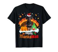 Thanksgiving Dachshund Happy Christmas Dachshund Thanksmas Maglietta