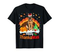 Thanksgiving German Shepherd Happy Christmas Thanksmas Maglietta