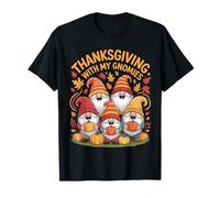 Thanksgiving Gnomes Crew Funny Fall Pumpkin Autumn Vibes Maglietta