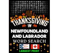 Thanksgiving in Newfoundland and Labrador - Word Search: Parades, Foods & Traditions • Large-Print Puzzles with Answers