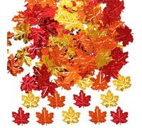 Thanksgiving Leaves Confetti - PVC, 0.79x0.79in Autumn Decorations Table Confetti Festive And Colorful | Classic Fall Leaf Party Sprinkles, Holiday Table Scatter For Thanksgiving Dinner, Carnivals