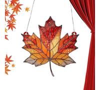 Thanksgiving Light Catchers For Window Acrylic Pendant | Autumn Maple Leaves 2D Decoration For Windowsill Bedroom Balconies Wall Crafts, Colorful Seasonal Home Decor Hanging Ornament Fall Festival Dec