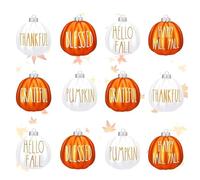 Thanksgiving Pumpkin Ornaments - PP 5 x 5 cm | Pumpkin Hanging Ornament with Lightweight, Windowsills, Yard | Farmhouse Autumn Ornaments, Indoor Parties, Outdoor Patio