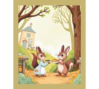 Thanksgiving Squirrels: Autumn Composition Book - Graph Paper: Fall graphing, drawing, and planning notebook with half-inch squares