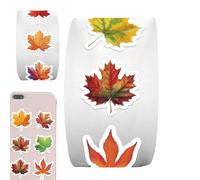 Thanksgiving Stickers - Autumn Leaf Decals for Crafts, Fall Maple Leaf Pumpkin Stickers For Scrapbooking, Perfect Children To Decorate Collages | Crafts Ideal Schools Craft Groups Party Crafting Home