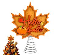 Thanksgiving Tree Topper Maple - Shape Autumn Harvest Tabletop Decor for | Holiday Treetop Decorations for Homeowners Renters Dwellers | Home Apartment Living Room Bedroom Study Office Mantel Tree
