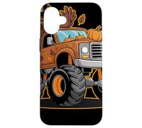 Thanksgiving Turkey Monster Truck Cartoon Per Bambini Custodia per iPhone 16 Plus