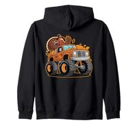 Thanksgiving Turkey Monster Truck Cartoon per Bambini Felpa con Cappuccio