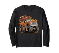 Thanksgiving Turkey Monster Truck Cartoon per Bambini Maglia a Manica