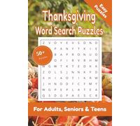 Thanksgiving Word Search Puzzle: 50+ Puzzles Word Search Easy to Read about Thanksgiving and More | 6x9 inches, 110 pages | Gift for Thanksgiving Lover