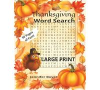 Thanksgiving Word Search: Thanksgiving Word Search, Large Print, All Ages