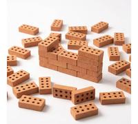Thapncow 100 Pezzi Mattoni in Miniatura Rossa, mattoni per modellini fai | Resistente all’acqua e all’umidità, robusto e duraturo, per lavoretti creativi dei bambini e decorazioni per la sabbiera