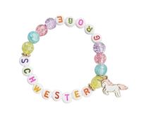Thapncow Braccialetto unicorno, regalo perfetto per le ragazze, modello unicorno, braccialetto elastico di perle, braccialetto di perline unicorno