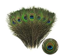 THARAHT 12pcs Peacock Feather naturale in massa 10-12 pollici 25-30cm per Craft Vase Wedding Home Party Christmas Day decorazione Piume di pavone