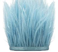 THARAHT Azzurro Piume di Struzzo Trim Frangia di Cucito 2Yard 4-6inch per Il Vestito Fai da Te Cucito Craft Clothing Latino Wedding Dress Decorazione Piuma di Struzzo Trim