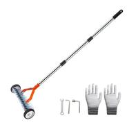 Thatch Rakes for Lawns Heavy Duty Metal Long Handle Roller | Lawn Dead Grass Rake Dethatcher for Garden, Yard, Farm, Pathway, Driveway, Patio, Balcony