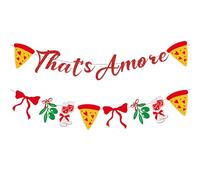 That's Amore - Striscione per feste, decorazioni a tema amore italiano, bandiere da appendere per San Valentino, cena romantica, addio al nubilato, fidanzamento e anniversario