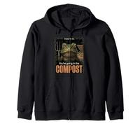 That's It Your Going in The Compost Unhinged Garden Frog Meme Felpa con Cappuccio