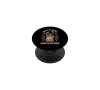 That's It (You're Going In The Soup) -Funny Daying Black Cat PopSockets PopGrip Adesivo
