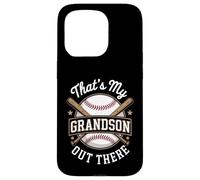 That's My Grandson Out There Baseball Proud Fan Sports Retro Custodia per iPhone 15 Pro
