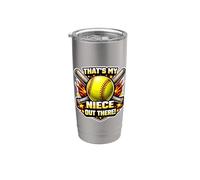 That's My Niece Out There Orgoglioso Softball Uncle Aunt Player Bicchiere termico in acciaio inox doppia parete