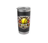 That's My Niece Out There Orgoglioso Softball Uncle Aunt Player Bicchiere termico in acciaio inox doppia parete