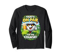 That's On Par for The Course Divertente Golf Birra Umorismo Maglia a Manica
