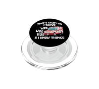That's What I Do I Drive Wee Woo Bus And I Know Things PopSockets PopGrip per MagSafe