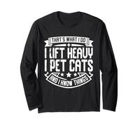 That's What I Do I Lift Heavy I Pet Cats Maglia a Manica