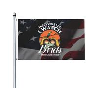 That'S What I Do I Watch Birds And I Know Things Bandiera Da Cortile 90X150Cm Colorato Con Occhielli Bandiera Pirata Striscione Per Feste Spiaggia Celebrazione