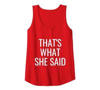 That's What She Said Workplace Quotes Office Canotta, Donna, Rosso, XXL