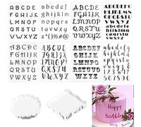 THATSRAD 8 Pezzi Set di Timbri per Torte con Alfabeto Trasparente Silicone Timbro Stampi per Torte con Alfabeto Stampino per Torte con Lettere dell'Alfabeto per Biscotti Cioccolato Torta Fai da Te