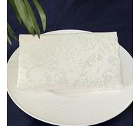 THAYLA 50 x 50 cm, 10 tovaglioli quadrati in tessuto di raso, riutilizzabili, per matrimoni, hotel, decorazioni damascate, tovaglioli color foglia di tè