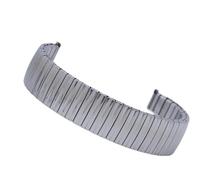 THBGTCNQ Bracciale elastico retrattile in acciaio inossidabile da 12 mm, 14 mm, 16 mm, 18 mm, 20 mm, 22 mm, cinturino in metallo universale, fascia elastica di tensione(Silver,18mm)