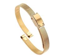 THBGTCNQ Cinturini for Orologi da Donna Braccialetti di Ricambio in Acciaio Inossidabile in Metallo 6mm 8mm 10mm 12mm Accessori for Orologi universali di Piccole Dimensioni(Gold,12mm)