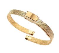 THBGTCNQ Cinturini for Orologi da Donna in Acciaio Inossidabile da Polso in Metallo di Piccole Dimensioni da 6 mm, 8 mm, 10 mm, 12 mm(Gold,12mm)
