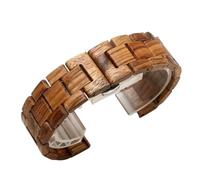 THBGTCNQ Cinturini for orologi in legno for uomo Donna Braccialetti di ricambio Bracciali a sgancio rapido 20mm 22mm Adatti for orologi intelligenti Orologi tradizionali(Brown,22mm)