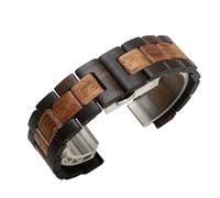 THBGTCNQ Cinturini for orologi in legno for uomo Donna Braccialetti di ricambio Bracciali a sgancio rapido 20mm 22mm Adatti for orologi intelligenti Orologi tradizionali(DarkBrownBrown,22mm)