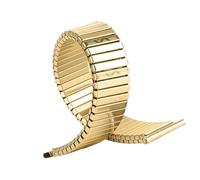 THBGTCNQ Cinturino elastico elastico in acciaio inossidabile 12mm 14mm 16mm 18mm 20mm Cinturino retrattile in metallo unisex in oro argento(Gold,18mm)