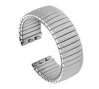 THBGTCNQ Cinturino elastico for orologio da 17 mm, in acciaio inossidabile, for uomo e donna(Silver matte,17mm)