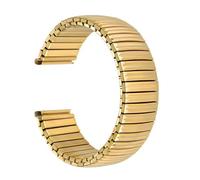 THBGTCNQ Cinturino elastico for orologio da 18 mm, in acciaio inossidabile, for uomo e donna(Gold,16mm)
