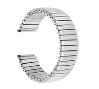 THBGTCNQ Cinturino elastico for orologio da 18 mm, in acciaio inossidabile, for uomo e donna(Silver,18mm)